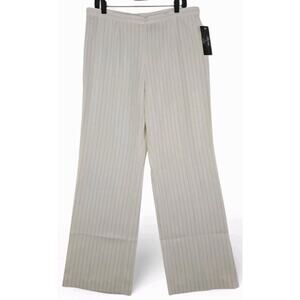 Le Suit Collection ~Woman Size 14~ Vanilla/Black Dress Pants Straight Leg Lined.